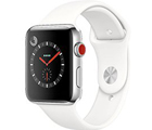 Free Apple Watch Series 3 38mm Silver Aluminium Case with White Sport Band with contract phone