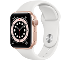 Free Apple Watch 6 GPS 44mm Aluminium Case with white Band with contract phone