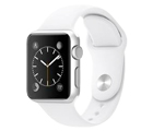 Free Apple Watch Series 5 GPS 44mm Silver Aluminium Case with White Sport Band with contract phone